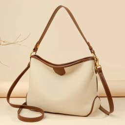 image-Bucket Bag Women's Leather Large-capacity Crossbody Bag