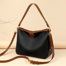 image-Bucket Bag Women's Leather Large-capacity Crossbody Bag