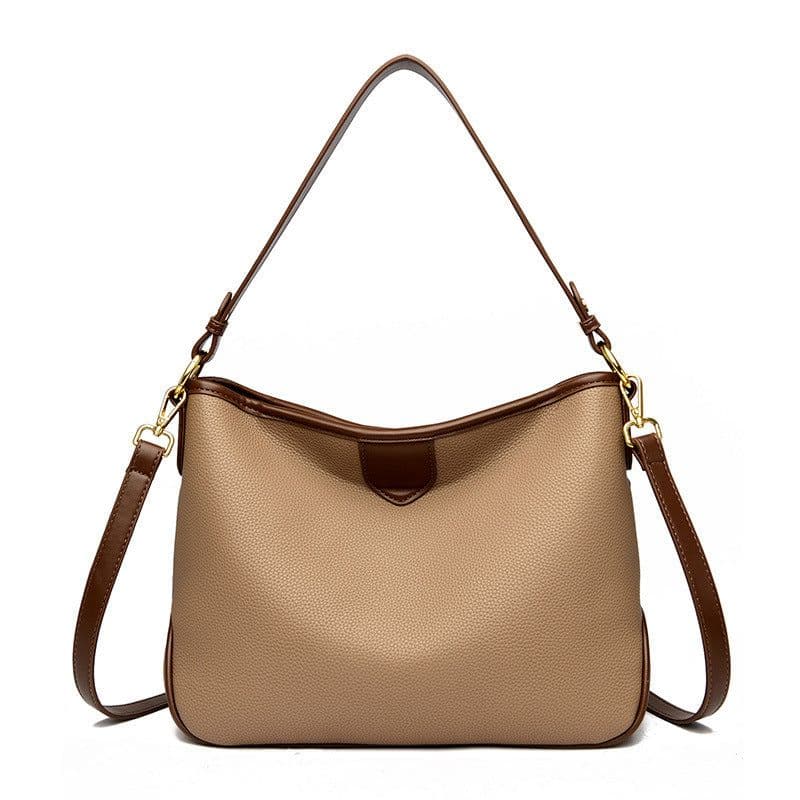 image-Bucket Bag Women's Leather Large-capacity Crossbody Bag
