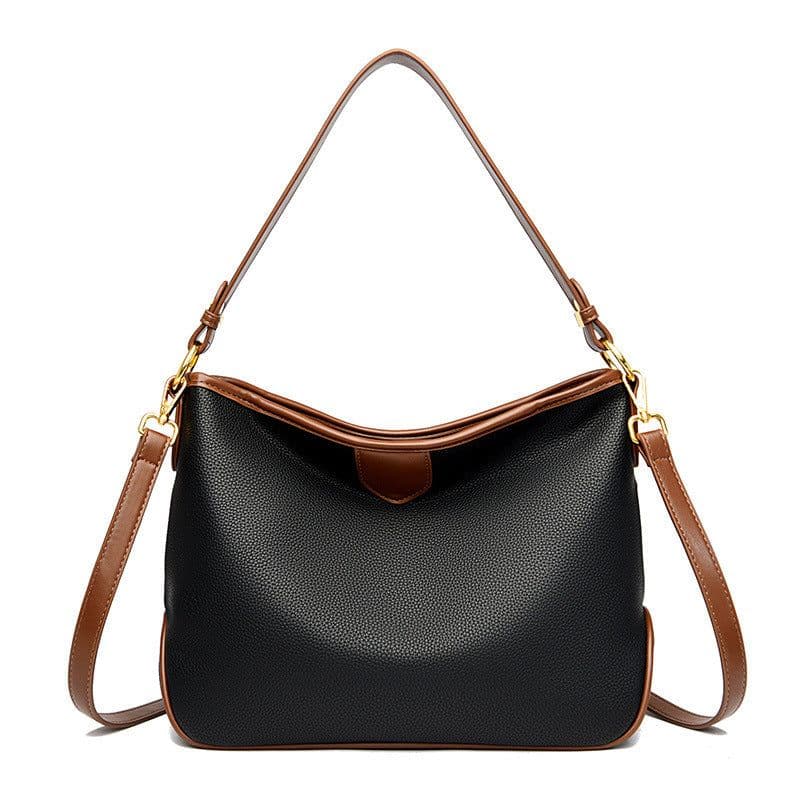 image-Bucket Bag Women's Leather Large-capacity Crossbody Bag
