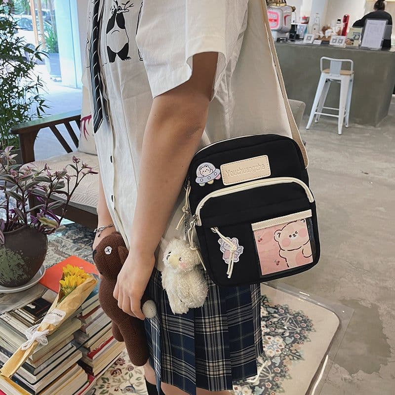 image-Cute Creative Transparent Student Cross-body Casual Simple Shoulder Bag
