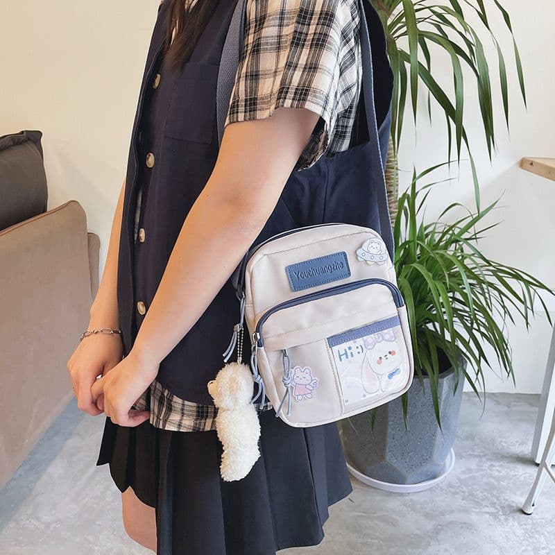 image-Cute Creative Transparent Student Cross-body Casual Simple Shoulder Bag