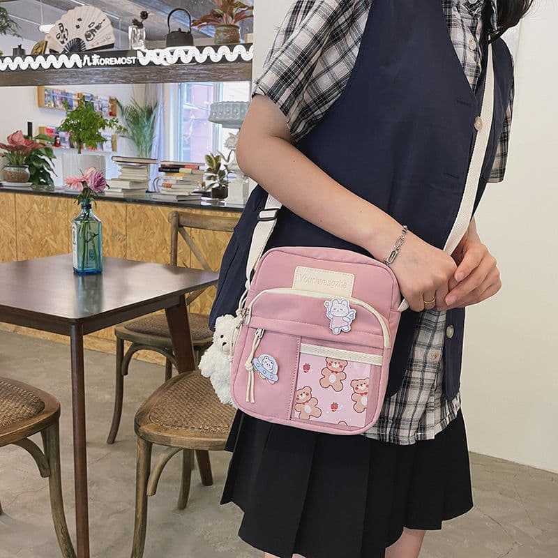 image-Cute Creative Transparent Student Cross-body Casual Simple Shoulder Bag