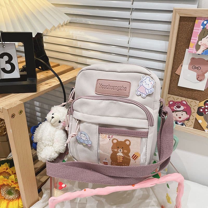 image-Cute Creative Transparent Student Cross-body Casual Simple Shoulder Bag