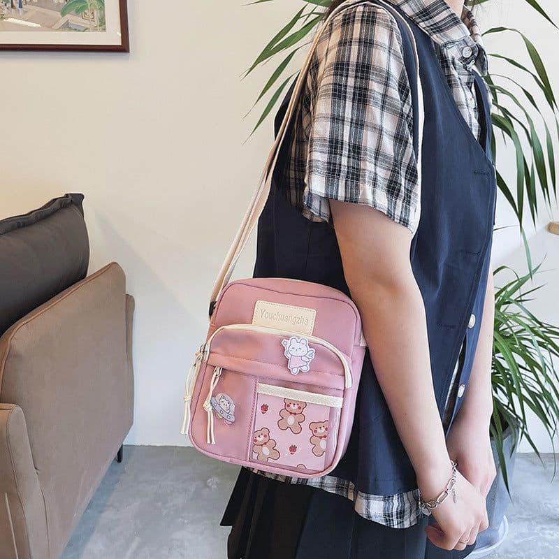 image-Cute Creative Transparent Student Cross-body Casual Simple Shoulder Bag