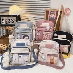 image-Cute Creative Transparent Student Cross-body Casual Simple Shoulder Bag