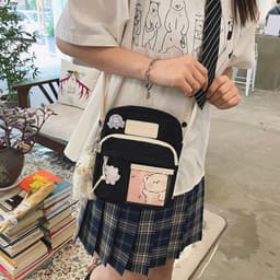 image-Cute Creative Transparent Student Cross-body Casual Simple Shoulder Bag
