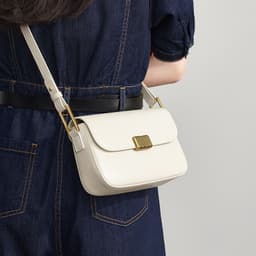 image-Women's Genuine Leather Crossbody Shoulder Bag
