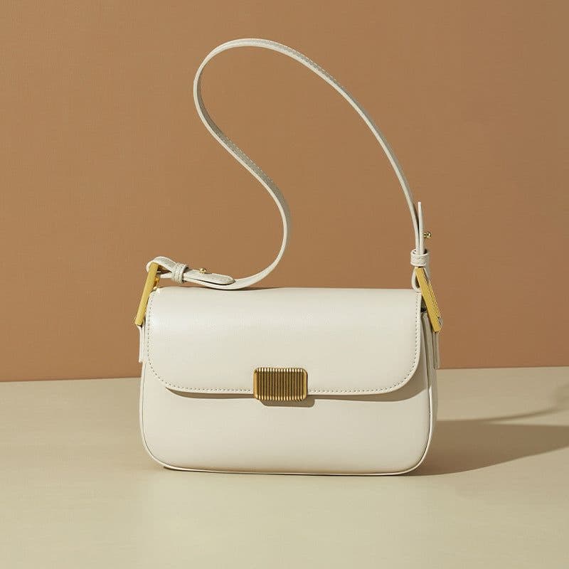 image-Women's Genuine Leather Crossbody Shoulder Bag