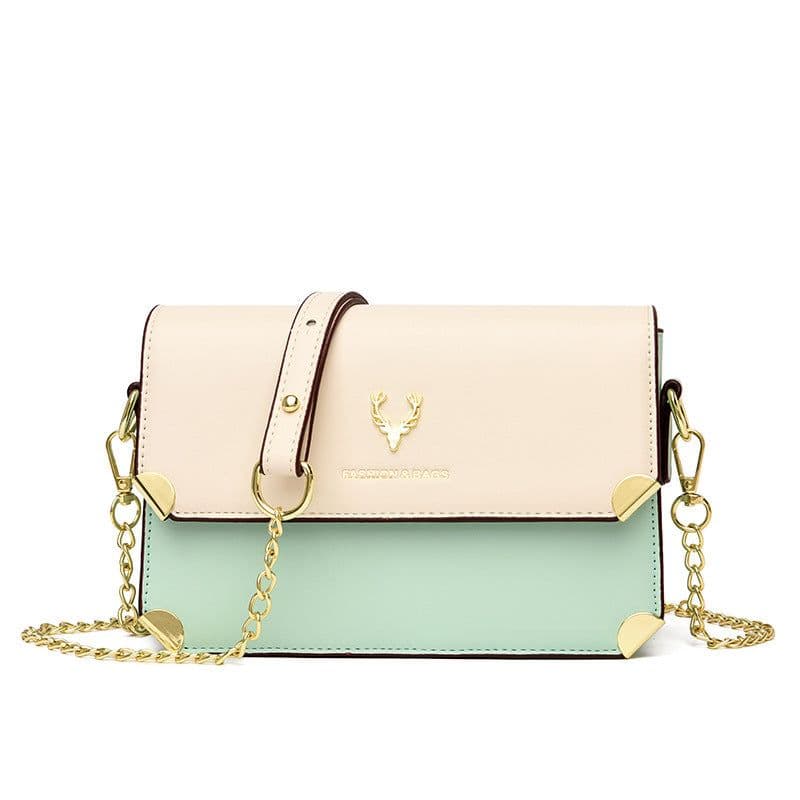 image-Fashion Color Contrast Deer Head Chain Crossbody Bag