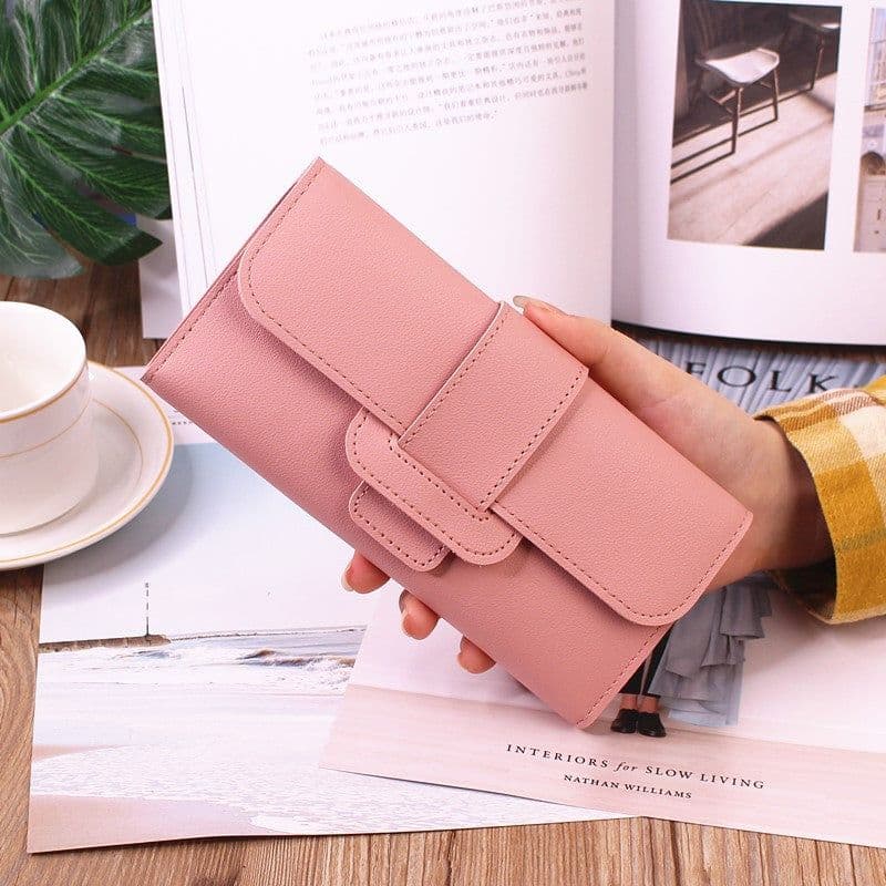 image-Women's Long Wallet Tri-fold Clutch Large Capacity