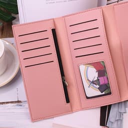 image-Women's Long Wallet Tri-fold Clutch Large Capacity