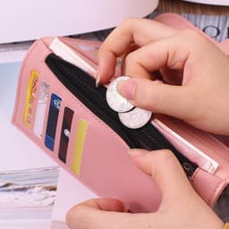 image-Women's Long Wallet Tri-fold Clutch Large Capacity