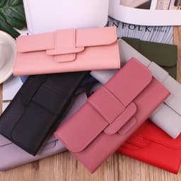 image-Women's Long Wallet Tri-fold Clutch Large Capacity