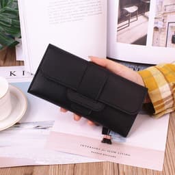 image-Women's Long Wallet Tri-fold Clutch Large Capacity