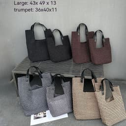 image-Light Luxury Hand-woven Bag Silk Satin Windmill Knot Hollow Special-interest Design