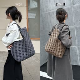 image-Light Luxury Hand-woven Bag Silk Satin Windmill Knot Hollow Special-interest Design