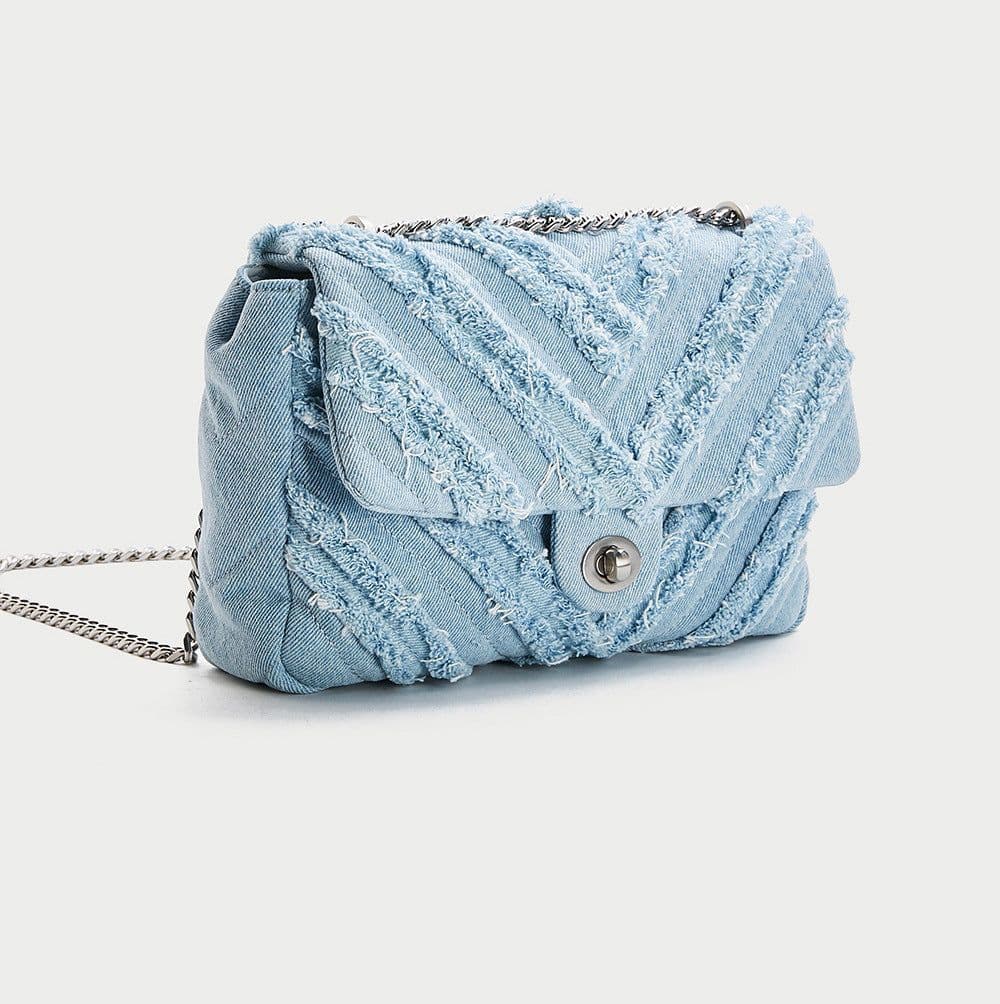 image-Square Magnetic Snap Chain Crossbody Shoulder Bag