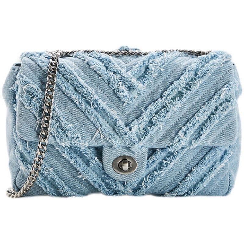 image-Square Magnetic Snap Chain Crossbody Shoulder Bag