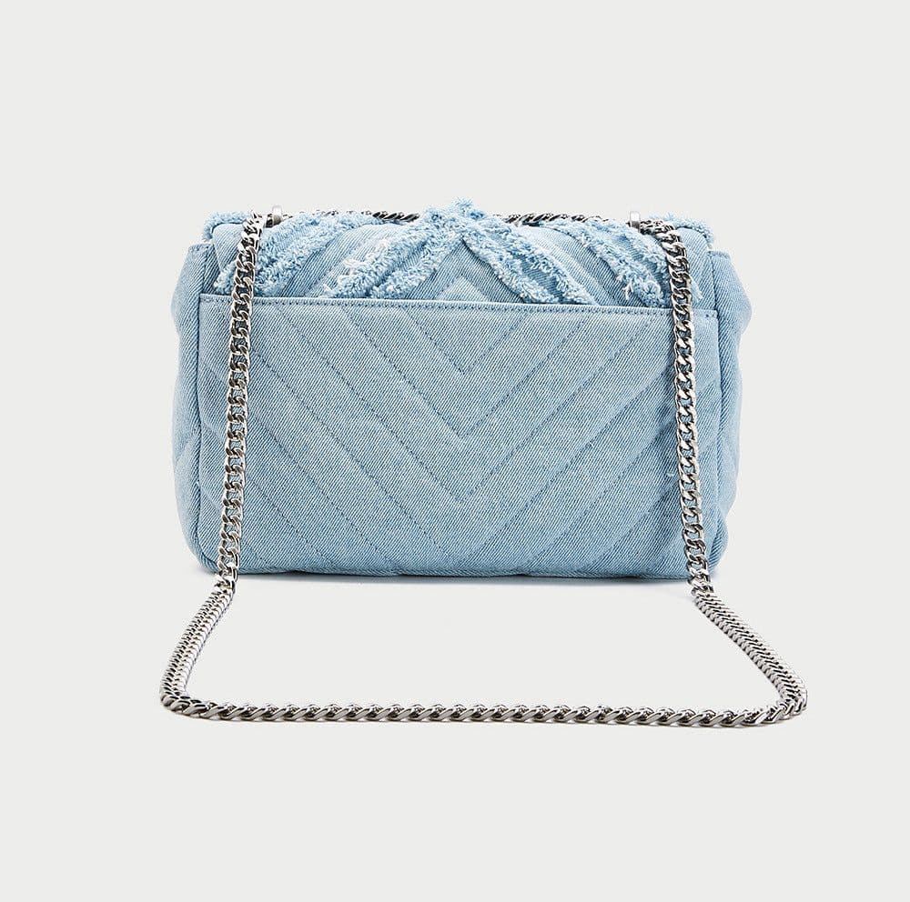 image-Square Magnetic Snap Chain Crossbody Shoulder Bag