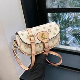 image-Women's Fashion Printed Saddle Bag All-match Shoulder Messenger Bag