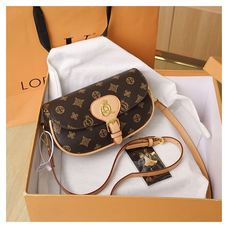 image-Women's Fashion Printed Saddle Bag All-match Shoulder Messenger Bag