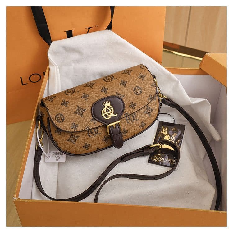 image-Women's Fashion Printed Saddle Bag All-match Shoulder Messenger Bag