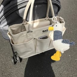 image-Multifunctional Baby Women's Crossbody Large Capacity Portable Canvas Bag