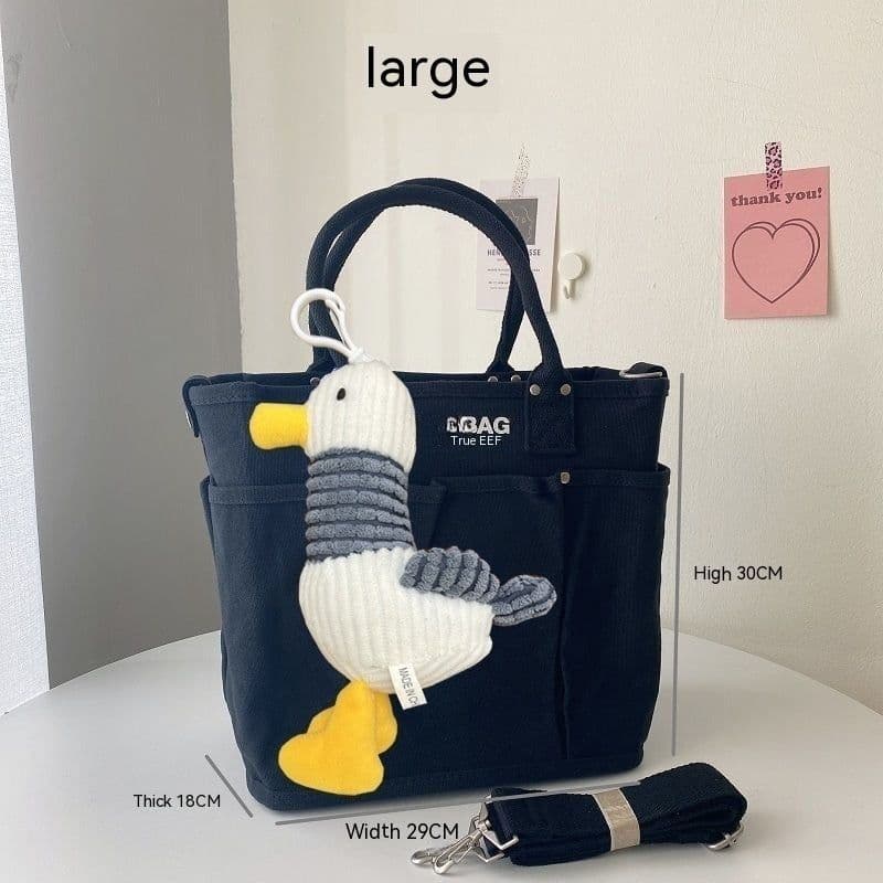image-Multifunctional Baby Women's Crossbody Large Capacity Portable Canvas Bag