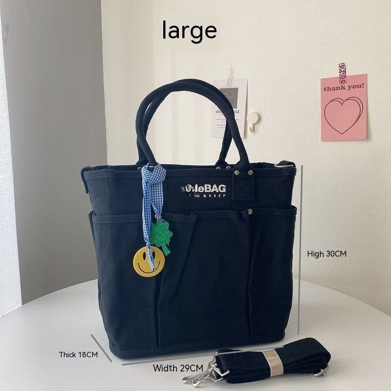 image-Multifunctional Baby Women's Crossbody Large Capacity Portable Canvas Bag