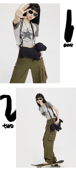 image-Women's One Shoulder Crossbody Bag Cute Doll Bag