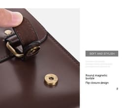 image-Women's Genuine Leather British College Style Computer Bag