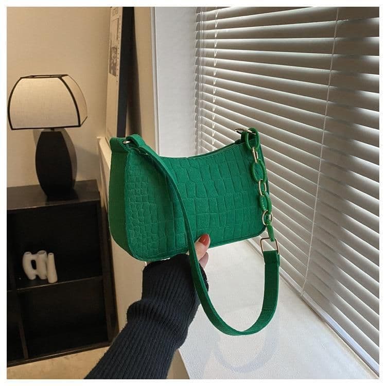 image-Spring New Fashion Simple Graceful Underarm Handbag High Sense Niche