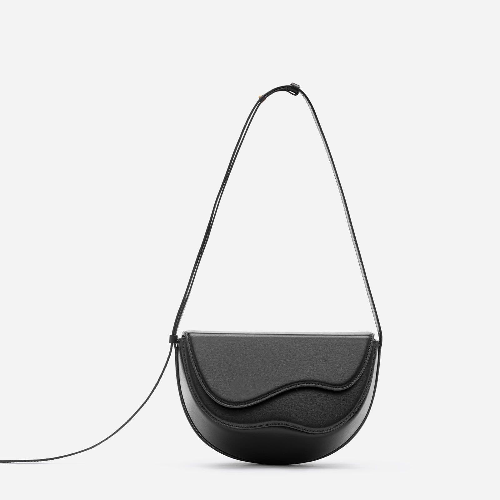 image-Stitching Unique Curve Multicolor Saddle Bag