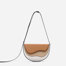image-Stitching Unique Curve Multicolor Saddle Bag