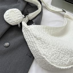 image-South Korea Ins Girl's Fashionable Cloud Puff Flower Shoulder Bag