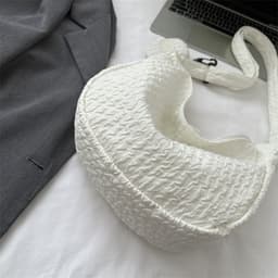 image-South Korea Ins Girl's Fashionable Cloud Puff Flower Shoulder Bag