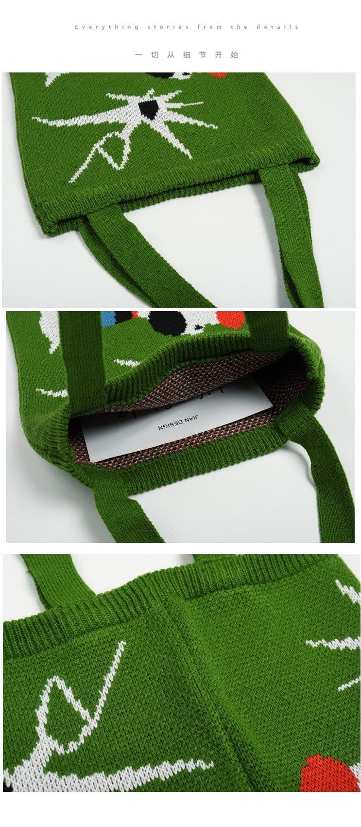 image-Puppy Knitted Bags Cute Large Crossbody Shoulder Bag