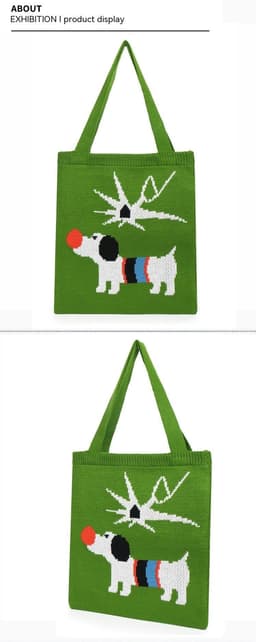 image-Puppy Knitted Bags Cute Large Crossbody Shoulder Bag