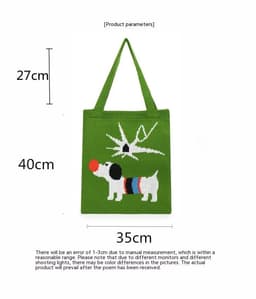 image-Puppy Knitted Bags Cute Large Crossbody Shoulder Bag