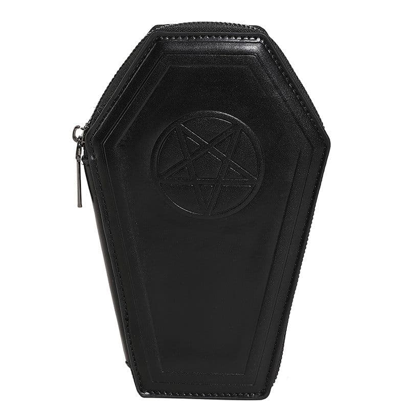 image-Halloween Cross Coffin Bag Fashion Retro Coin Purse