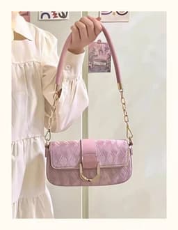 image-Chain Small Square Bag Shoulder Crossbody Underarm Bag