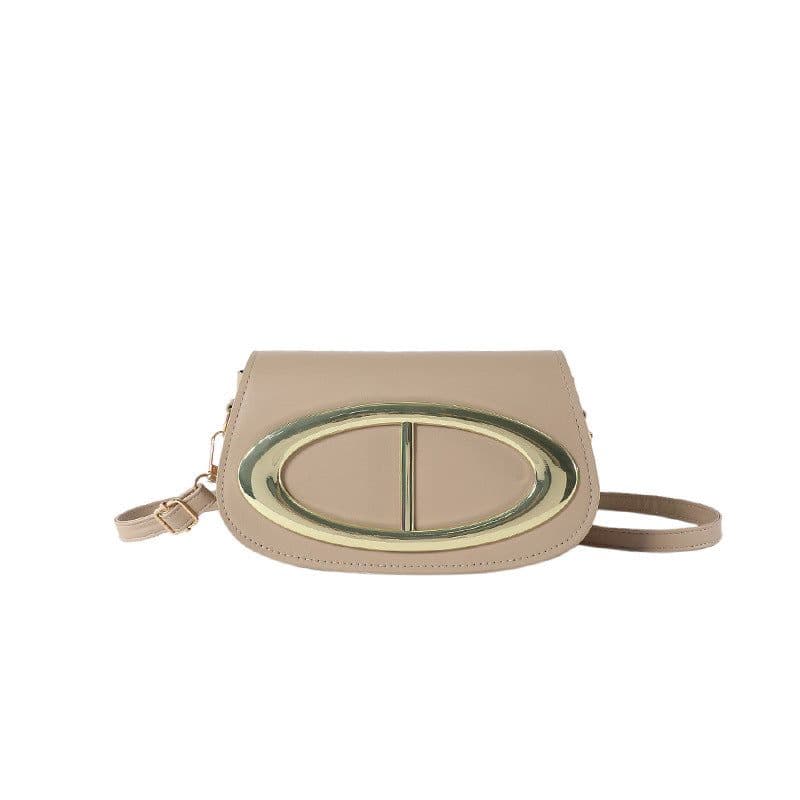image-Stylish Good Texture Western Style Lock Single Shoulder Messenger Bag
