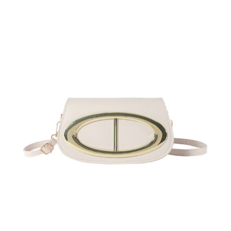 image-Stylish Good Texture Western Style Lock Single Shoulder Messenger Bag