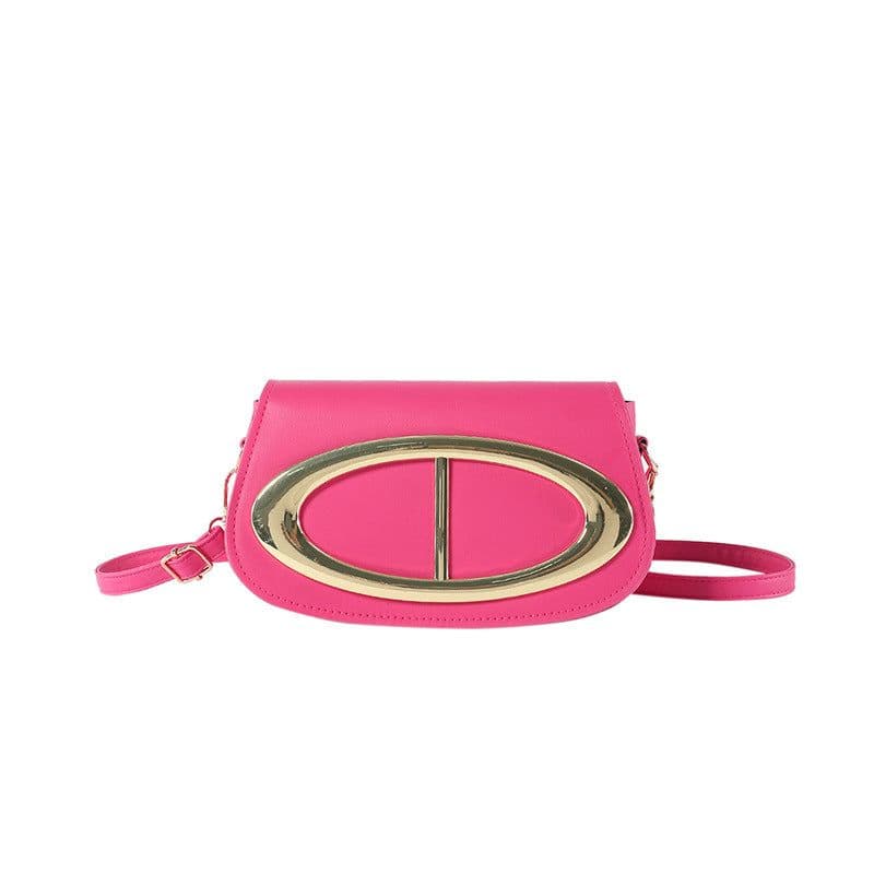 image-Stylish Good Texture Western Style Lock Single Shoulder Messenger Bag