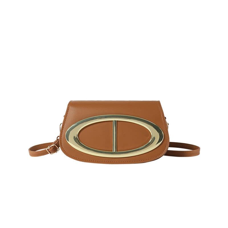 image-Stylish Good Texture Western Style Lock Single Shoulder Messenger Bag