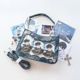 image-All-matching Transparent Shoulder Crossbody Denim Daily Bag