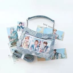image-All-matching Transparent Shoulder Crossbody Denim Daily Bag