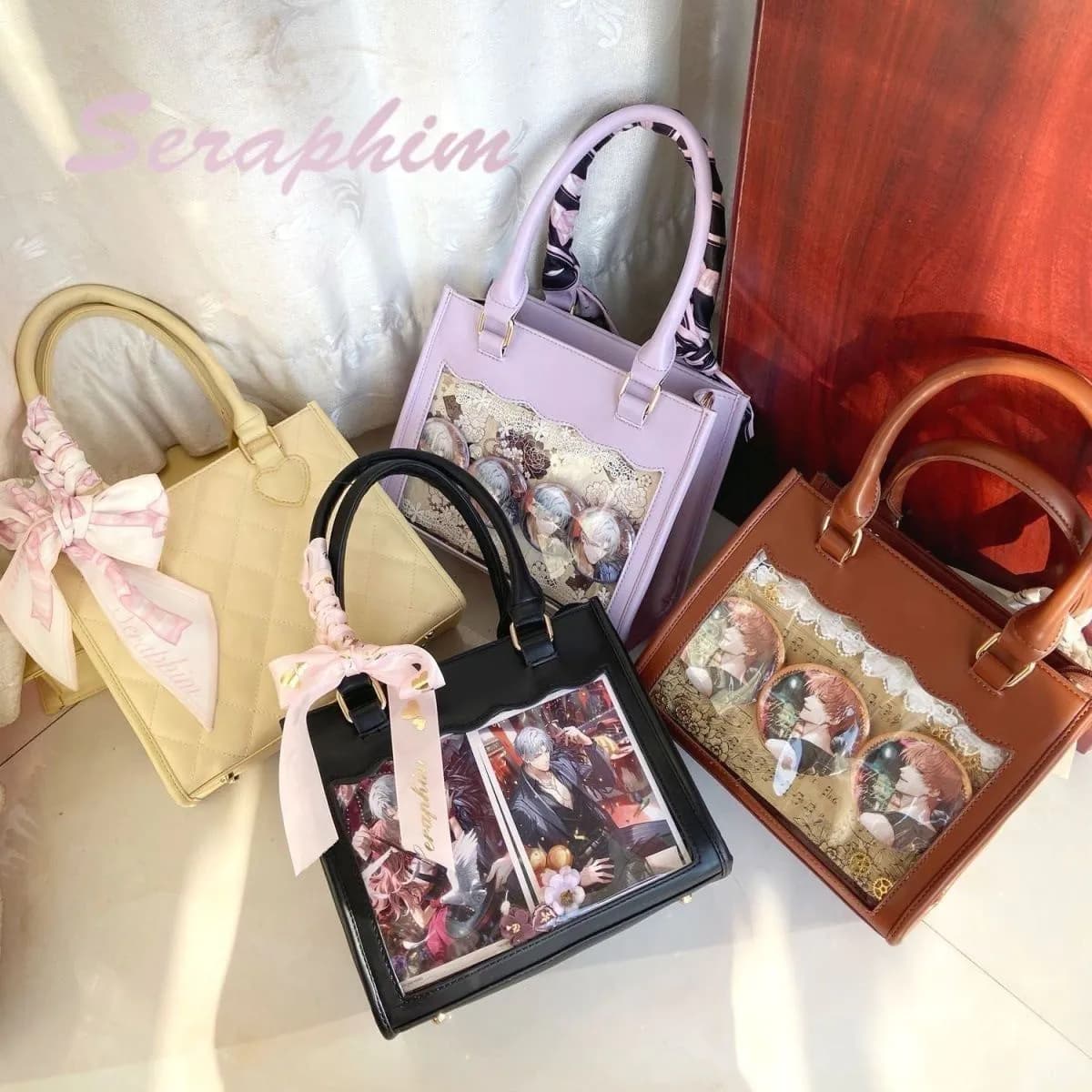 image-Rhombus Lace Japanese Cute Portable Crossbody Bag For Women