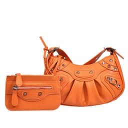 image-Women's Fashion Vintage Crumpled Crescent Moon Son Mother Shoulder Bag